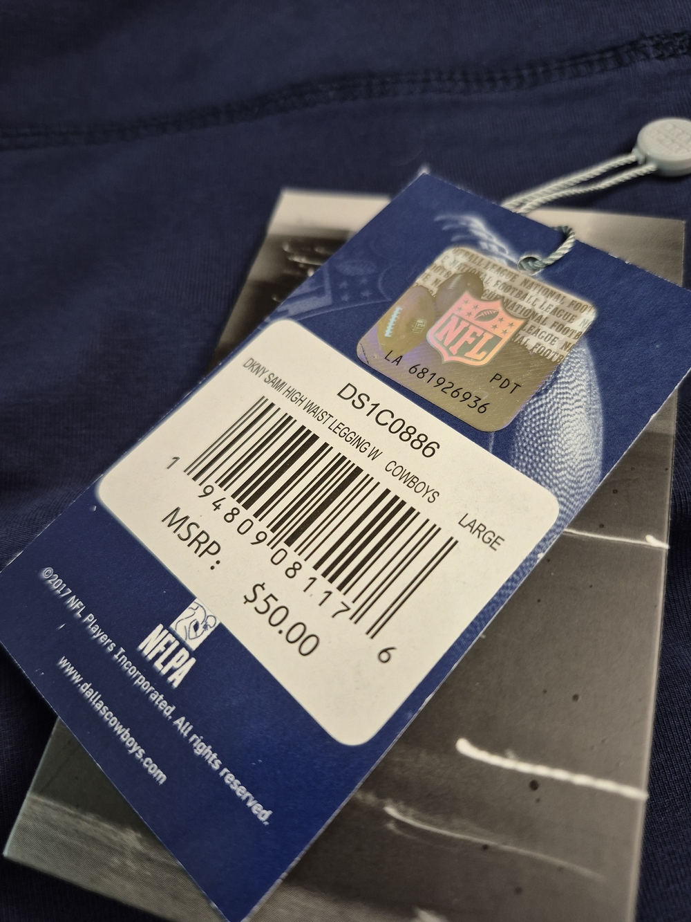 DKNY/ NFL Dallas Cowboys Navy Leggings - Picture 7 of 10
